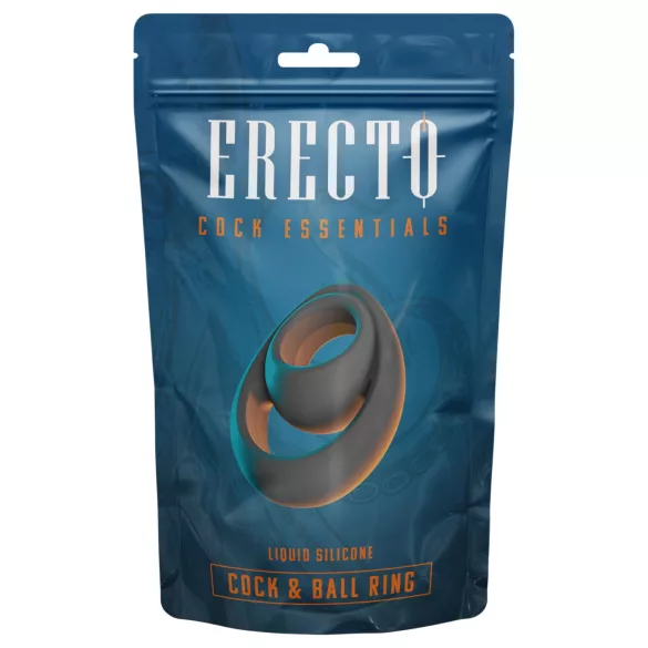 Erecto - inel penian și testicular - rezistent - silicon negru