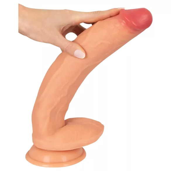 Realistixxx - dildo realist mare cu testicule - silicon natur