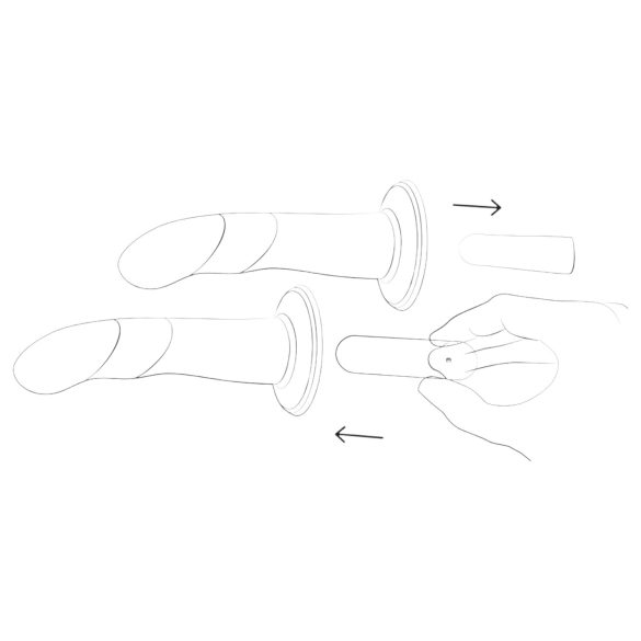 ROMP Piccolo - dildo flexibil din silicon - albastru-mov