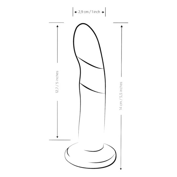 ROMP Piccolo - dildo flexibil din silicon - albastru-mov