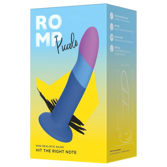 ROMP Piccolo - dildo flexibil din silicon - albastru-mov