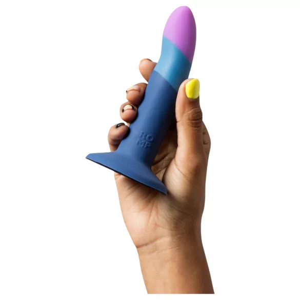 ROMP Piccolo - set pegging pentru cupluri - silicon negru-albastru