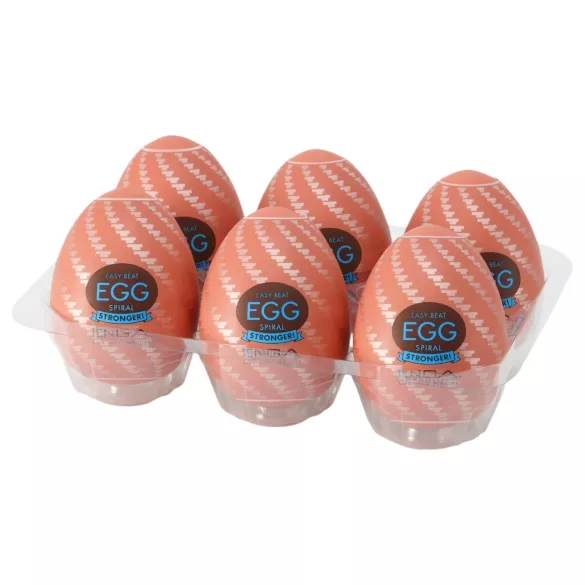 TENGA Egg Spiral Stronger - masturbator tip ou - set 6 bucăți