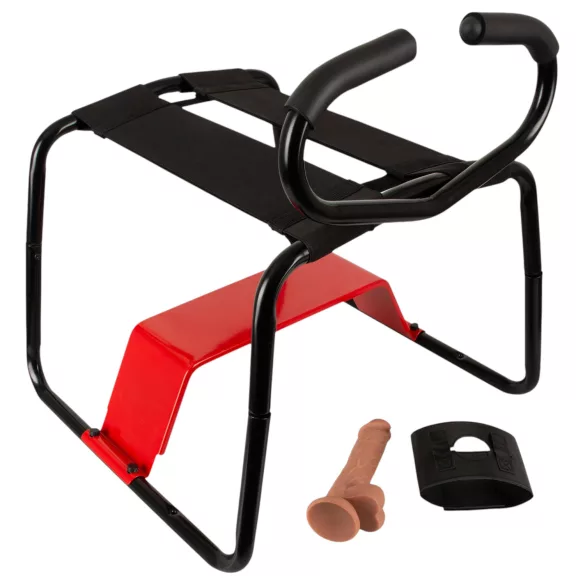 THE BANGER - Scaun sexual „Ultimate Sex Stool” cu dildo realist (negru)