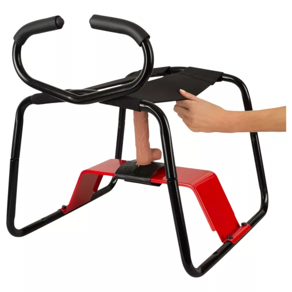 THE BANGER - Scaun sexual „Ultimate Sex Stool” cu dildo realist (negru)