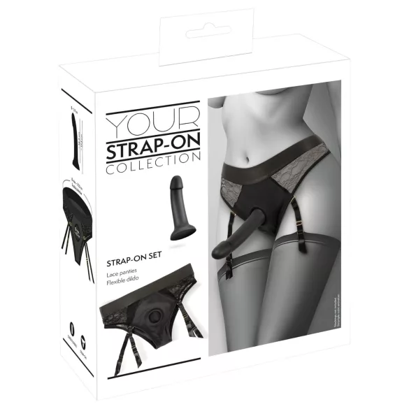 You2Toys - dildo cu ham ajustabil - negru