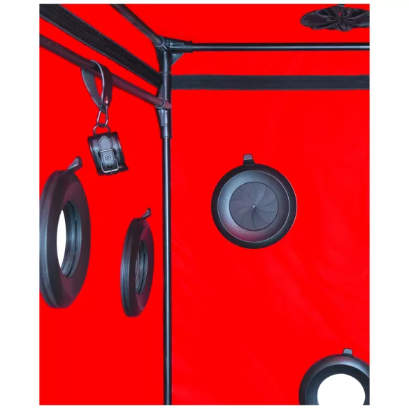 Secretdome - Cabina BDSM cu deschizături (negru)