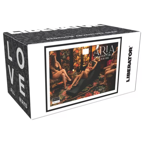 Șezlong înclinabil Liberator Aria Flip - mobilier sexual rabatabil (negru)