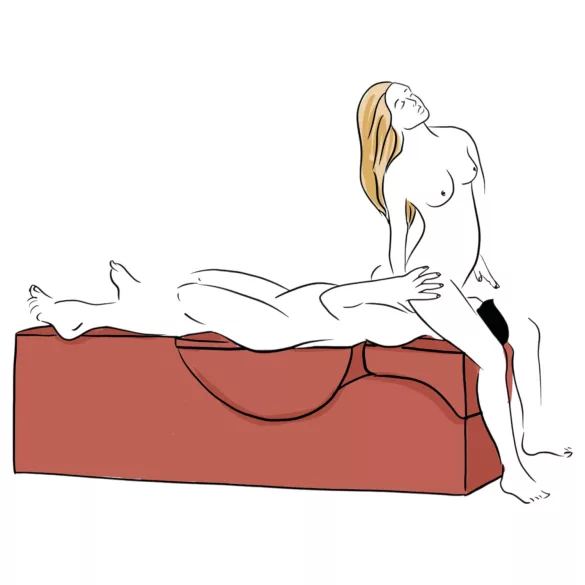 Șezlong înclinabil Liberator Aria Flip - mobilier sexual rabatabil (negru)
