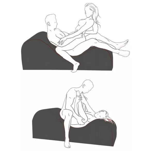 Șezlong înclinabil Liberator Aria Flip - mobilier sexual rabatabil (negru)
