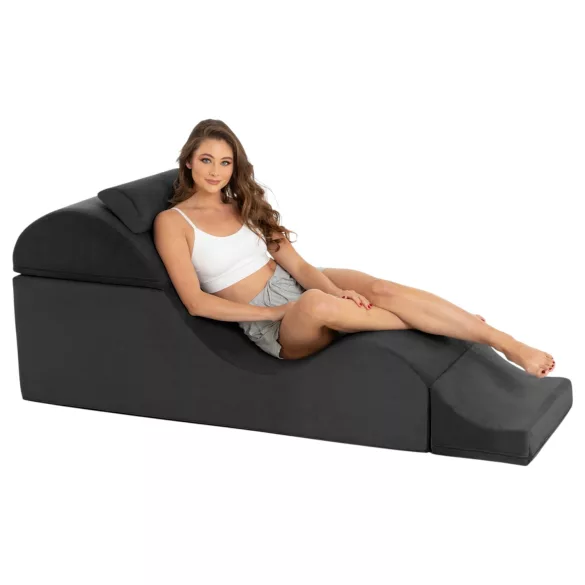 Șezlong înclinabil Liberator Aria Flip - mobilier sexual rabatabil (negru)