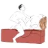 Șezlong înclinabil Liberator Aria Flip - mobilier sexual rabatabil (negru)