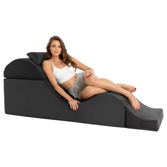 Șezlong înclinabil Liberator Aria Flip - mobilier sexual rabatabil (negru)