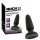 Black Velvets - dop anal din silicon cu ventuză (negru) - S