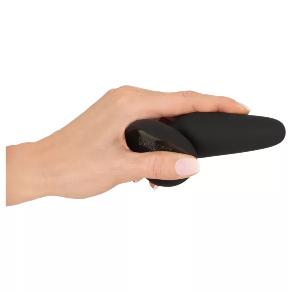 Black Velvets - dop anal din silicon cu ventuză (negru) - S
