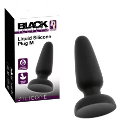 Black Velvets - dop anal din silicon cu ventuză (negru) - M