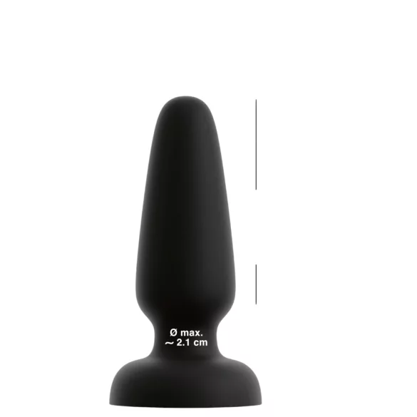 Black Velvets - dop anal din silicon cu ventuză (negru) - M