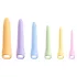 You2Toys Six in a Row 2.0 - set de 6 dildo-uri și dilatatoare din silicon (colorate)