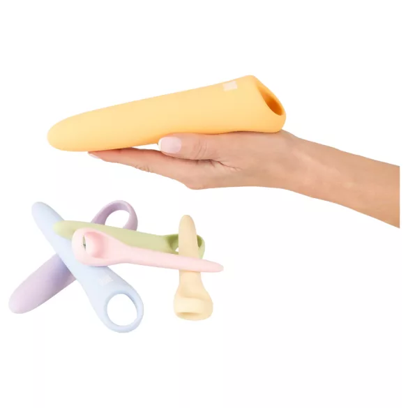 You2Toys Six in a Row 2.0 - set de 6 dildo-uri și dilatatoare din silicon (colorate)