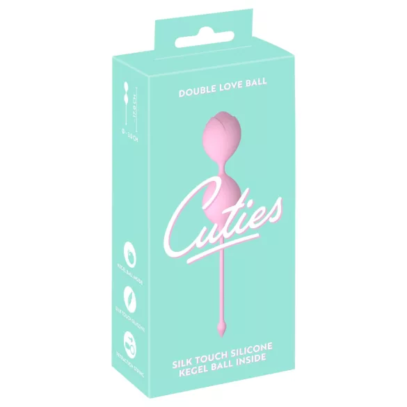 Cuties - bile geisha din silicon cu două bile (roz)