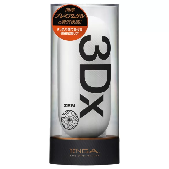 TENGA 3Dx Zen - masturbator cu model 3D (alb)