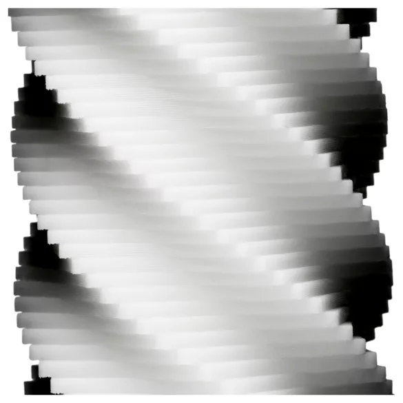 TENGA 3Dx Spiral - masturbator cu model spiral (alb)