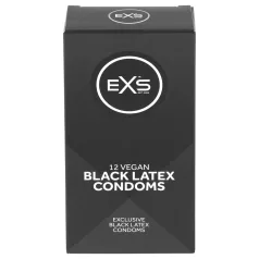EXS Black - prezervative din latex - negru - 12 bucăți