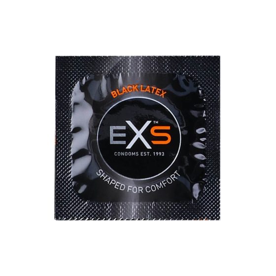 EXS Black - prezervativ de latex - negru (12 bucăți)
