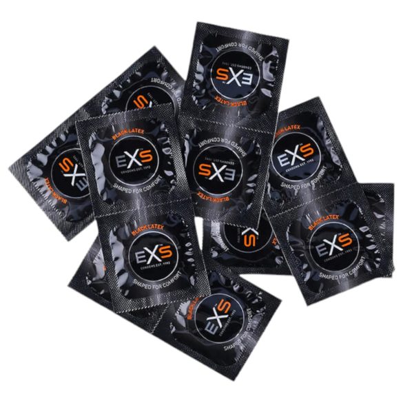EXS Black - prezervative din latex - negre (100 buc)