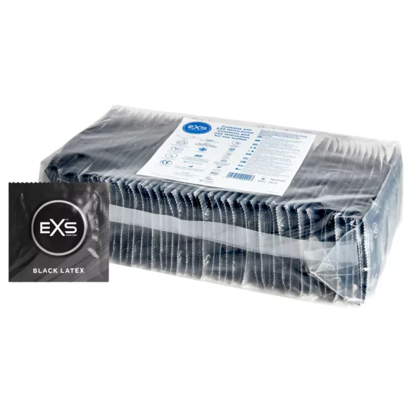 EXS Black - prezervative din latex (negre, 100 bucăți)
