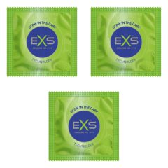 EXS Glow - prezervativ vegan luminescent (3 bucăți)