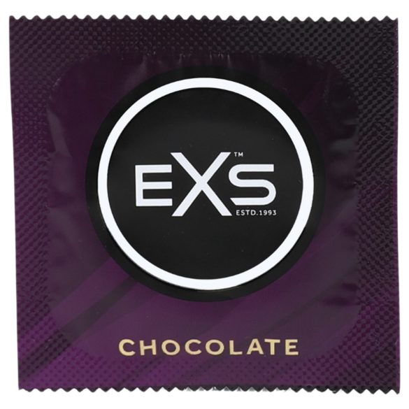 EXS Hot Chocolate - prezervative aromă ciocolată - negru (100 bucăți)