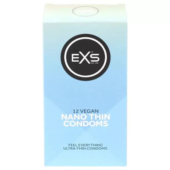EXS - prezervative ultra subțiri Nano Thin - latex - 12 bucăți