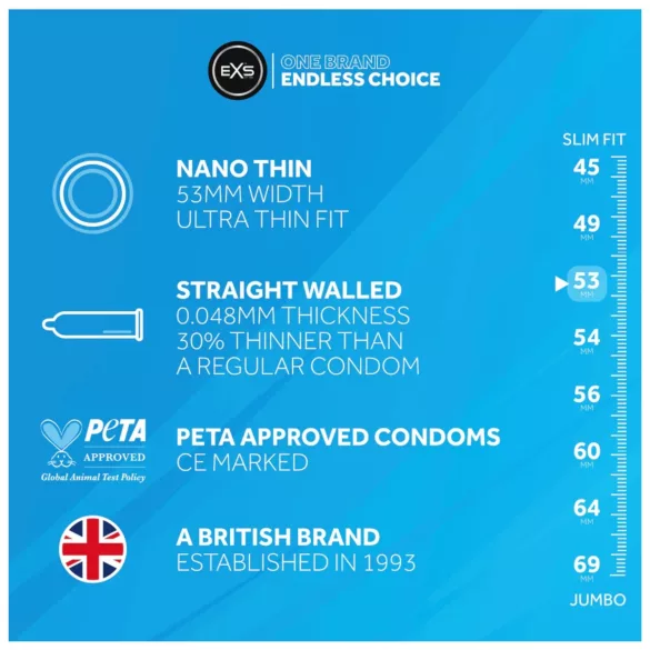 EXS - prezervativ ultra subțire - 3 bucăți
