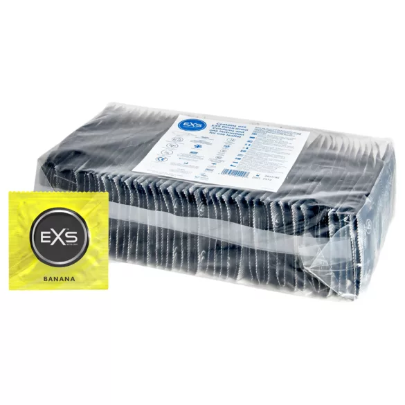 EXS Banana - prezervativ cu aromă de banană (100 bucăți)