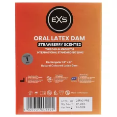   Șervețel oral cu aromă de căpșuni EXS - barieră dentară din latex (1 buc.)