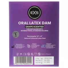   Bavetă comestibilă cu aromă de struguri EXS - barieră dentară din latex (1 buc.)