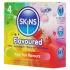 Skins - prezervative aromate - mentă, gumă de mestecat, banană, căpșună (4 bucăți)
