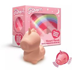   Unihorn Heart Throb - unicorn cu baterie, stimulator de clitoris (roz)