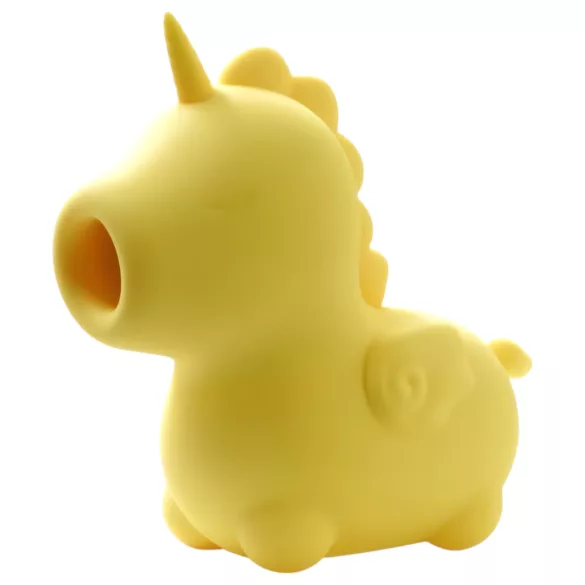Unihorn Bean Blossom - vibrator clitoris unicorn reîncărcabil - galben