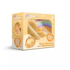   Unihorn Bean Blossom - vibrador cu unicorn pentru clitoris, cu acumulator (galben)