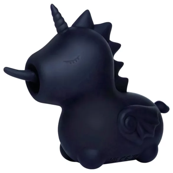 Unihorn Wild Spirit - vibrator clitoridian unicorn reîncărcabil - negru