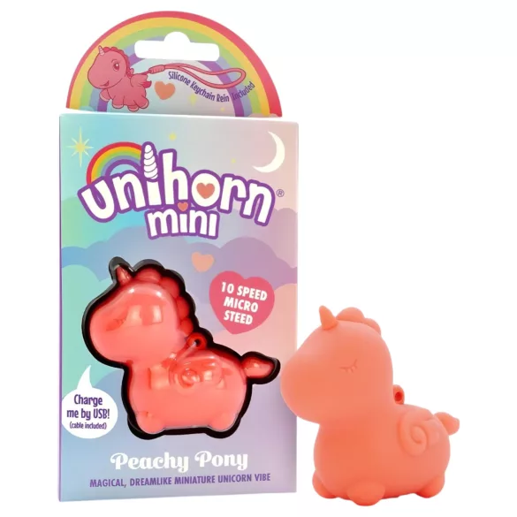 Unihorn - Mini vibrator pentru stimularea clitorisului (piersică)