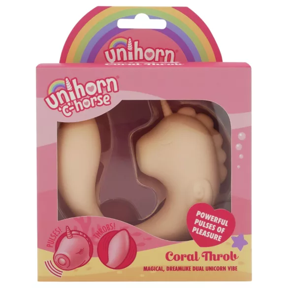 Unihorn C-Horse - vibrator pentru punctul G și clitoris (coral)