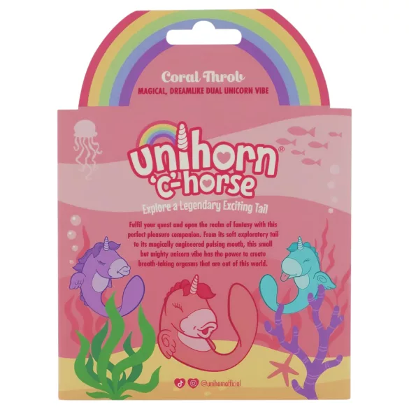 Unihorn C-Horse - vibrator pentru punctul G și clitoris (coral)