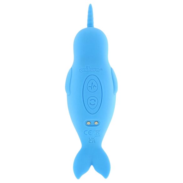 Unihorn Of The Sea - vibrator clitoridian cu încărcare USB - silicon albastru