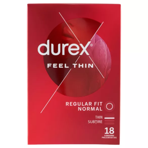 Durex Feel Thin - prezervative ultra subțiri - senzație naturală - 18 buc