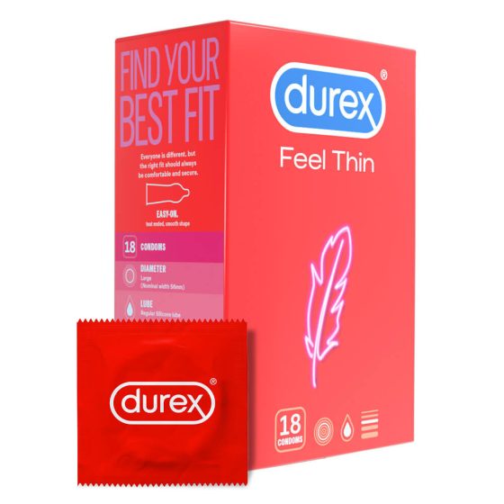 Durex Feel Thin - prezervative cu senzații realiste (18 buc)