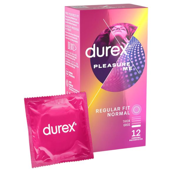 Durex Pleasure Me - prezervative texturate și cu puncte (12 buc)