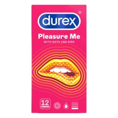   Durex Emoji PlăcereMe - prezervativ cu nervuri și puncte (12buc)